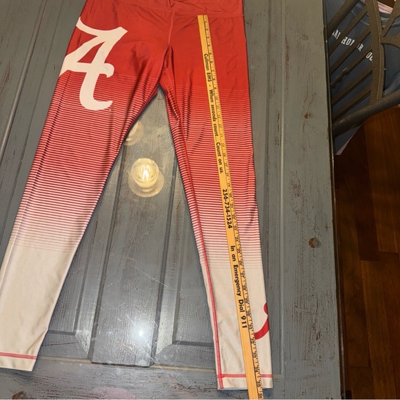 Alabama Crimson Tide Pin Strip Script A Leggings Size Large Sideline Apparel - Picture 3 of 5